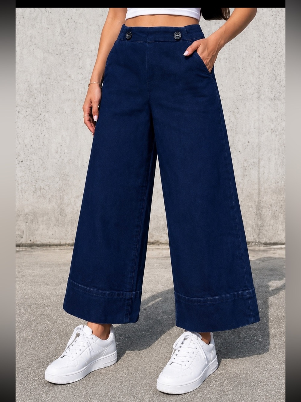 Anthropologie Maeve Sailor Wide Leg Jeans Dark Wash Flare Size 27 Tall